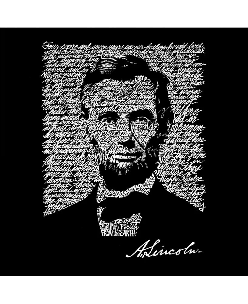 La Pop Art Men's Word Hoodie - Abraham Lincoln