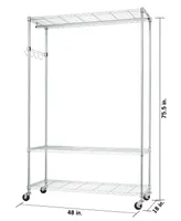 Trinity 3-Tier Rolling Garment Rack