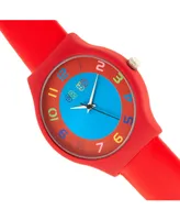 Crayo Unisex Jubilee Orange Leatherette Strap Watch 36mm