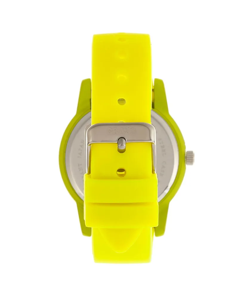 Crayo Unisex Festival Lime Silicone Strap Watch 41mm