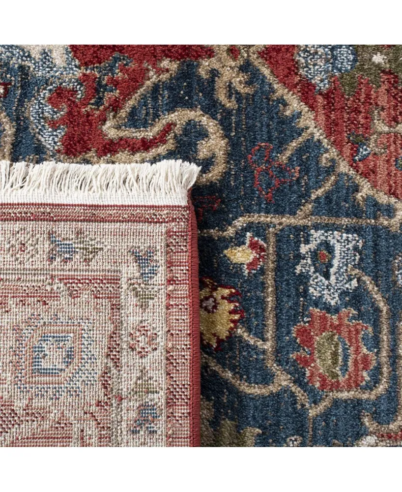 Lauren Ralph Lauren Camille LRL1225A Red and Navy 5'1" X 7'6" Area Rug