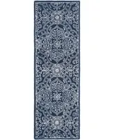 Lauren Ralph Lauren Etienne LRL6603N Navy and Ivory 2'3" X 7' Runner Area Rug