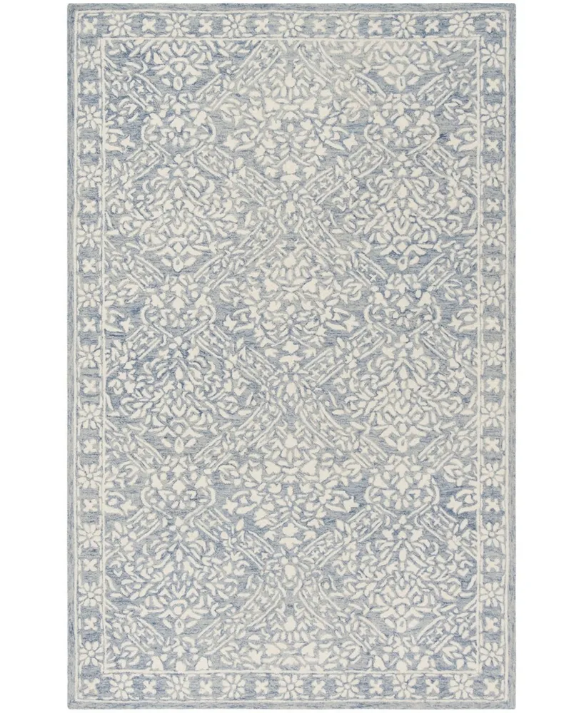 Lauren Ralph Lauren Olivier LRL6935M Blue and Ivory 4' X 6' Area Rug