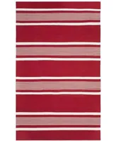 Lauren Ralph Lauren Hanover Stripe LRL2461D Red 4' X 6' Outdoor Area Rug