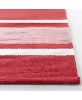 Lauren Ralph Lauren Hanover Stripe LRL2461D Red 8' X 10' Outdoor Area Rug