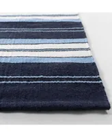 Lauren Ralph Lauren Leopold Stripe LRL2462A Navy 8' X 10' Outdoor Area Rug