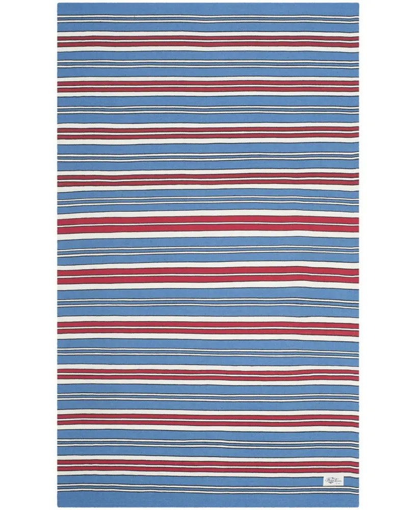 Lauren Ralph Lauren Leopold Stripe LRL2462D Royal Blue 4' X 6' Outdoor Area Rug