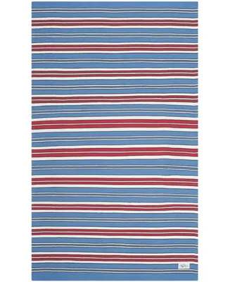 Lauren Ralph Lauren Leopold Stripe LRL2462D Royal Blue 4' X 6' Outdoor Area Rug