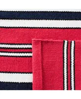 Lauren Ralph Lauren Leopold Stripe LRL2462E Red 5' X 8' Outdoor Area Rug