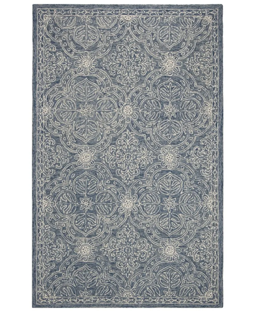 Lauren Ralph Lauren Etienne LRL6603M Blue and Ivory 8' X 10' Area Rug