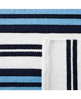 Lauren Ralph Lauren Leopold Stripe LRL2462B White and French Blue 4' X 6' Outdoor Area Rug