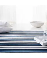 Lauren Ralph Lauren Leopold Stripe LRL2462B White and French Blue 5' X 8' Outdoor Area Rug