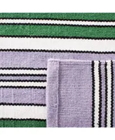 Lauren Ralph Lauren Leopold Stripe LRL2462G Lilac 5' X 8' Outdoor Area Rug