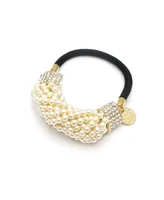 Soho Style Imitation Pearl and Crystal Ponytail Holder