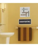 Stupell Industries Scrabble Bathroom Illustration Art Collection