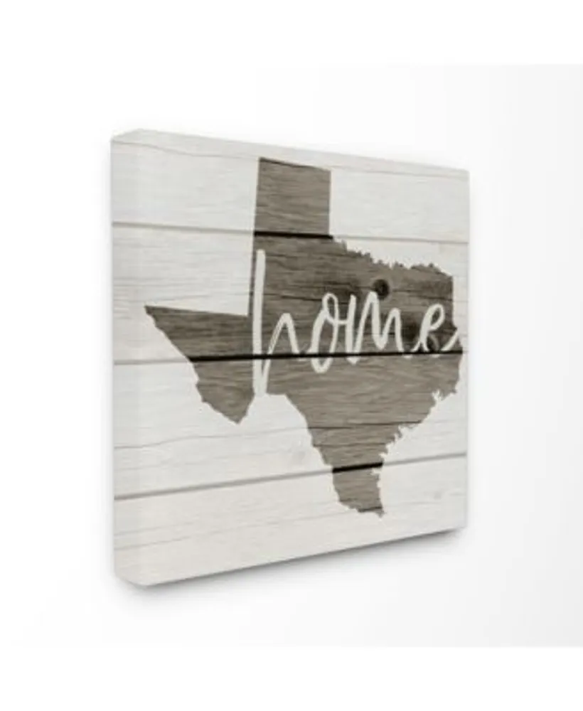Stupell Industries Texas Home Typography Map Art Collection