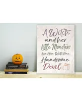 Stupell Industries A Witch, Little Monsters, and a Handsome Devil Wall Plaque Art, 10" x 15"