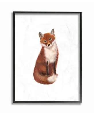 Stupell Industries Red Fox Watercolor Illustration Framed Giclee Art, 16" x 20"