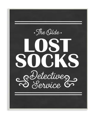 Stupell Industries Olde Lost Socks Detective Service Wall Plaque Art, 10" x 15"