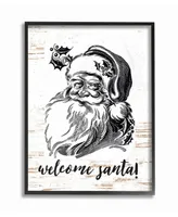 Stupell Industries Christmas Welcome Santa Farmhouse Framed Giclee Art, 11" x 14"