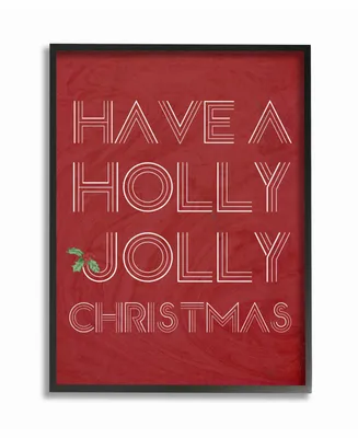 Stupell Industries Holly Jolly Christmas Framed Giclee Art, 11" x 14"