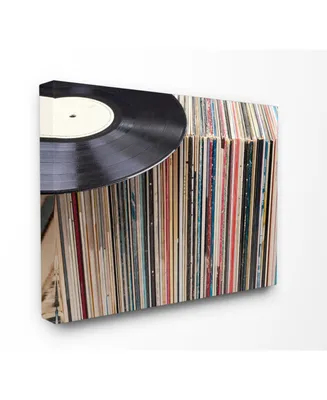 Stupell Industries Vintage-Inspired Records Display Canvas Wall Art