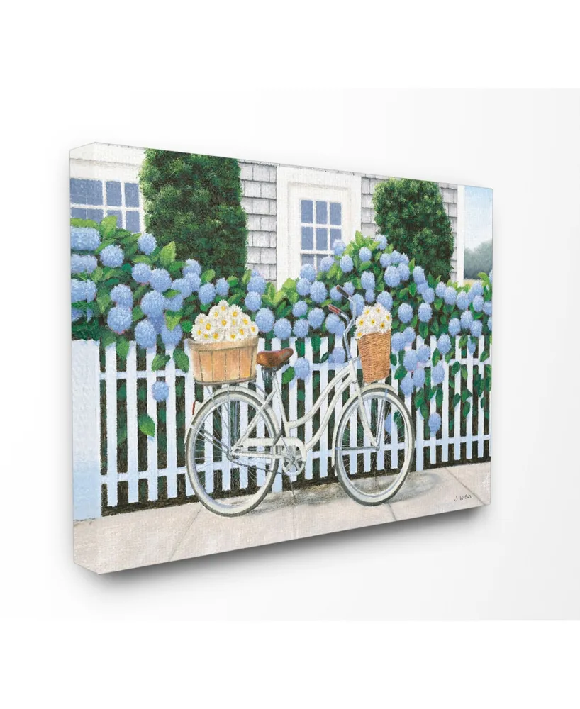 Stupell Industries Cape Cod Daisy Bike Canvas Wall Art