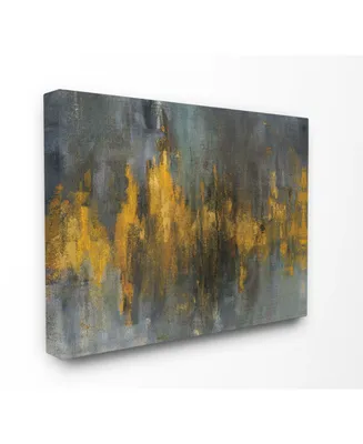 Stupell Industries Black and Gold Abstract Fire Canvas Wall Art, 24" x 30"