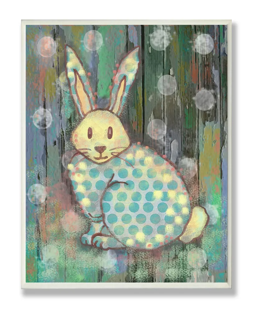 Stupell Industries The Kids Room Distressed Woodland Rabbit Wall Plaque Art, 12.5" x 18.5"