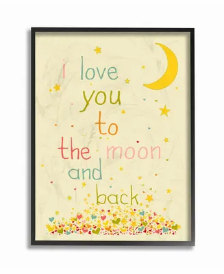 Stupell Industries Home Decor I Love You To The Moon and Back Framed Giclee Art, 11" x 14"