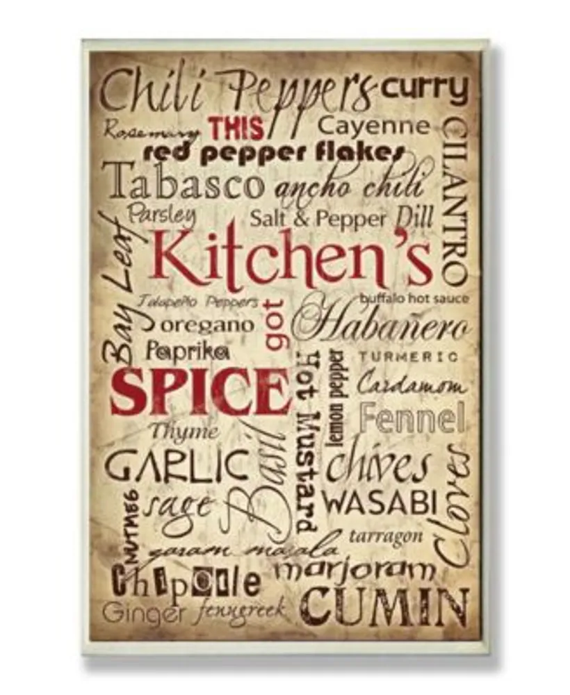 Stupell Industries Home Decor Kitchen Spice Typography Art Collection