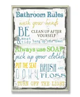 Stupell Industries Home Decor 'Bathroom Rules ' Typography Bathroom Wall Plaque Art, 12.5" x 18.5"