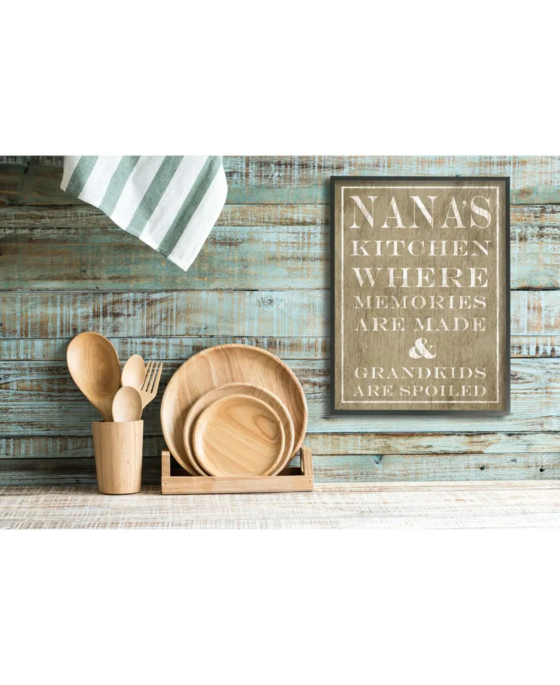 Stupell Industries Nanas Kitchen and Spoiled Grandkids Light Framed Giclee Art, 11" x 14"