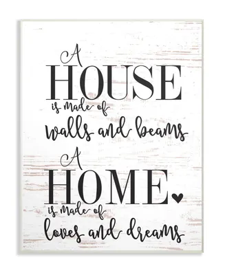 Stupell Industries Home Loves and Dreams Wall Plaque Art, 10" x 15"