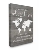 Stupell Industries Take Adventures Map Canvas Wall Art, 16" x 20"