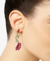 Betsey Johnson Floral Mismatch Earrings