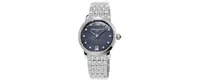 Frederique Constant Women's Swiss Slimline Diamond (1/20 ct. t.w.) Stainless Steel Bracelet Watch 30mm