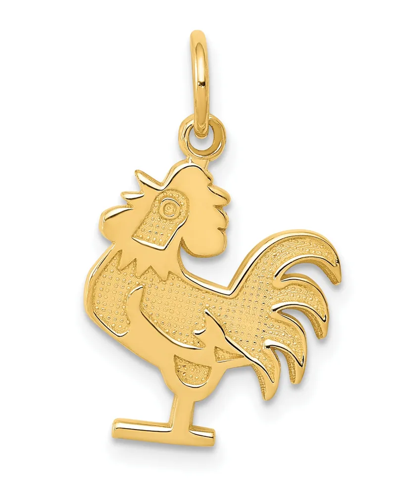 Rooster Charm in 14k Yellow Gold