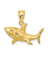 Shark Pendant in 14k Yellow Gold