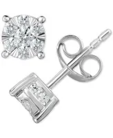 Trumiracle Diamond 1 2 To 2 Ct. T.W. Stud Earrings In 14k White Gold