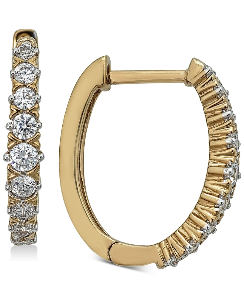 Diamond Hoop Earrings (1/2 ct. t.w.) in 14k Gold