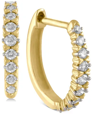 Diamond Hoop Earrings (1/4 ct. t.w.) in 14k Gold