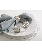 Saro Lifestyle Brushed Metal Napkin Ring, Set of 4