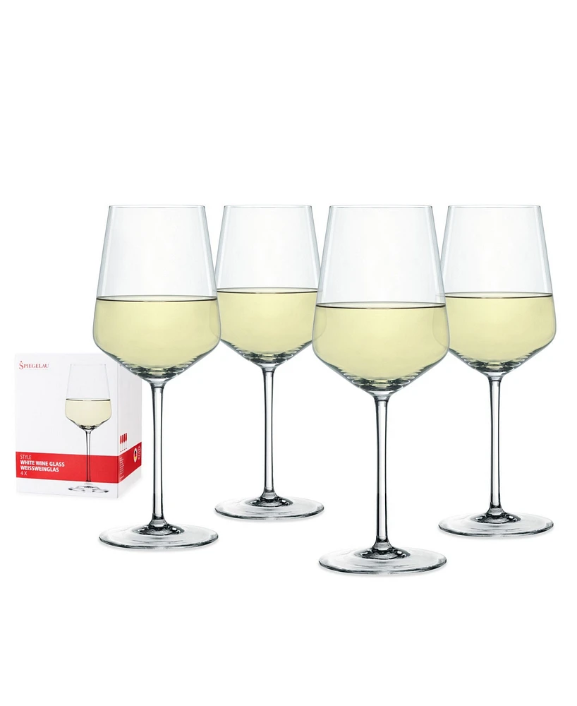 Spiegelau Style White Wine Glasses, Set of 4, 15.5 Oz