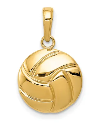 Volleyball Pendant in 14k Yellow Gold