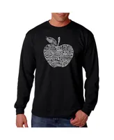 La Pop Art Men's Word Long Sleeve T-Shirt - Neighborhoods Nyc