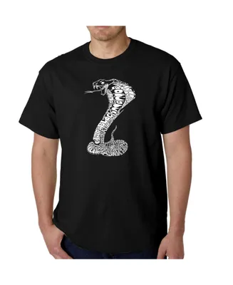 La Pop Art Men's Word T-Shirt - Types of Snakes