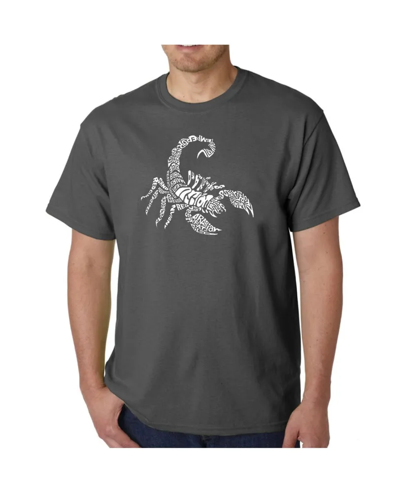 La Pop Art Men's Word T-Shirt - Types of Scorpions