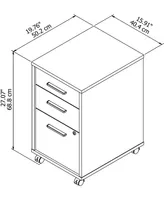 Kathy Ireland Office by Bush Furniture Method 3 Drawer Mobile File Cabinet - Assembled