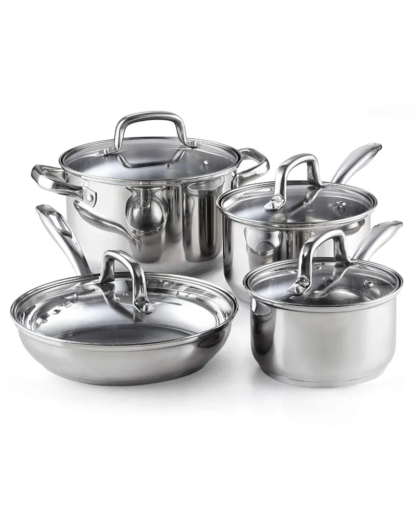 Cook N Home 8-Piece Stainless Steel Pots and Pans Cookware Set